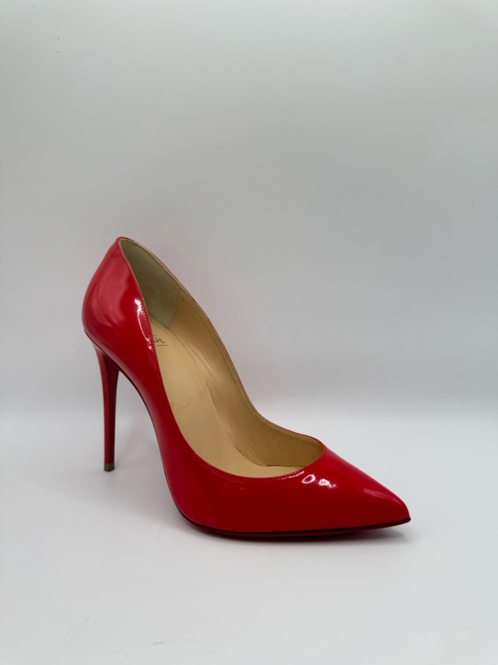 Christian Louboutin Kate 100 Patent Leather Red Pump Size 36 Excellent - Picture 6 of 9